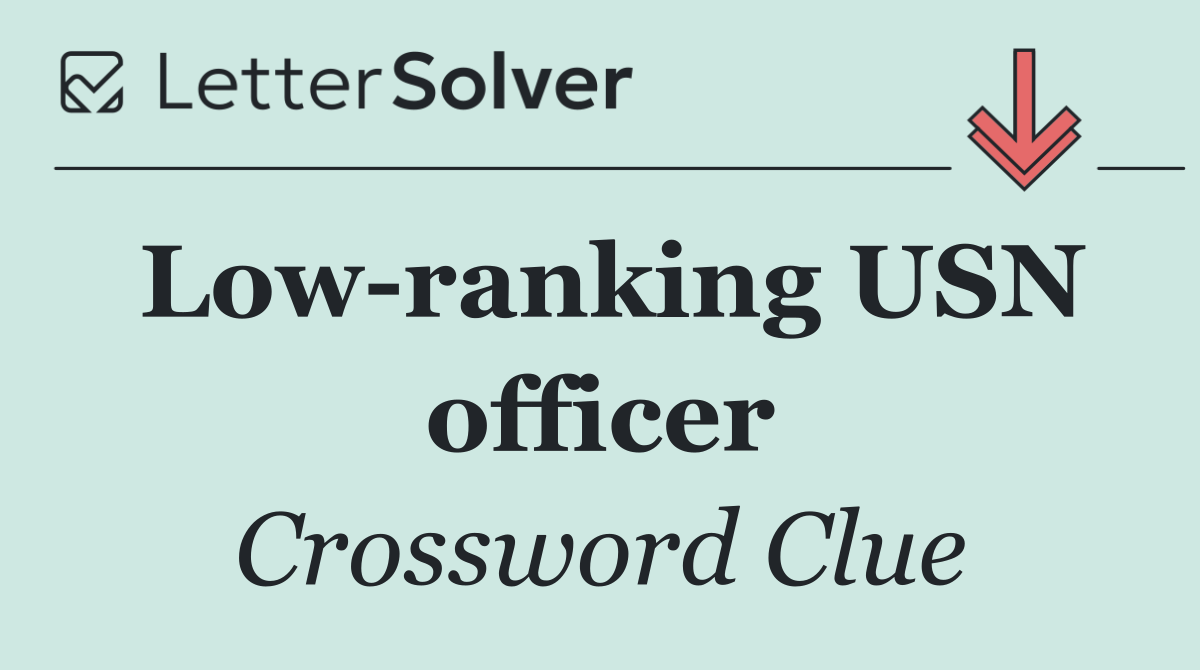 Low ranking USN officer