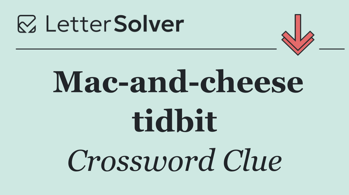 Mac and cheese tidbit
