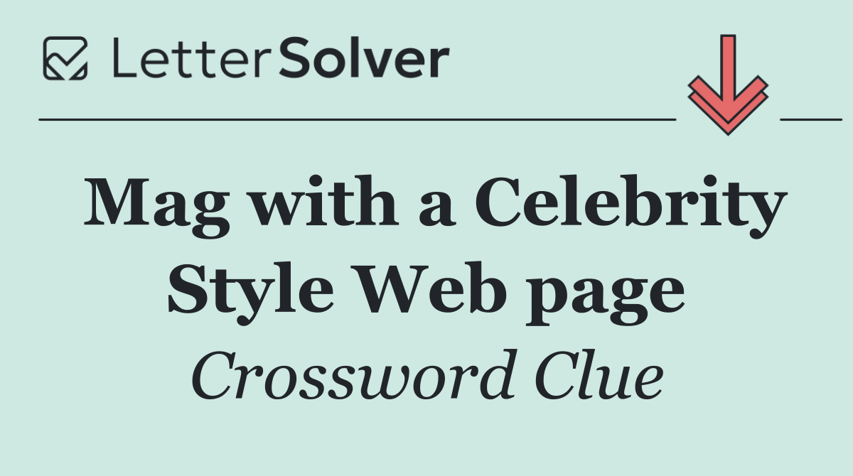 Mag with a Celebrity Style Web page