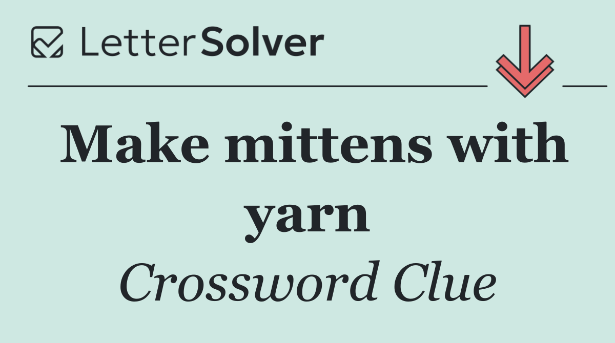 Make mittens with yarn