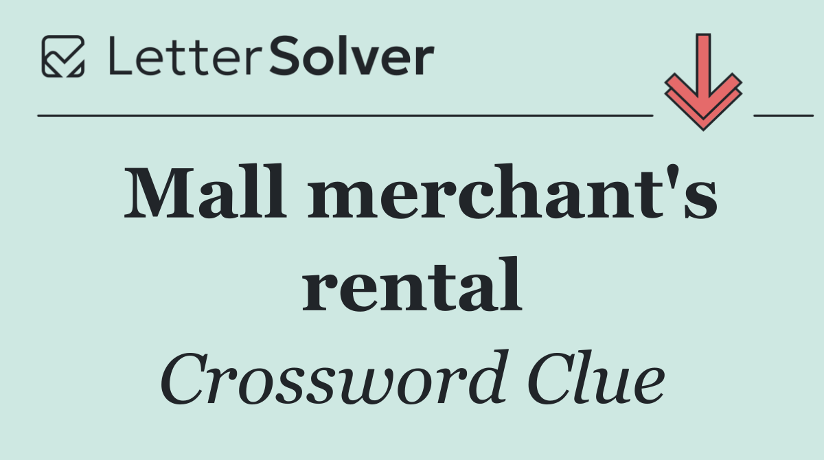Mall merchant's rental