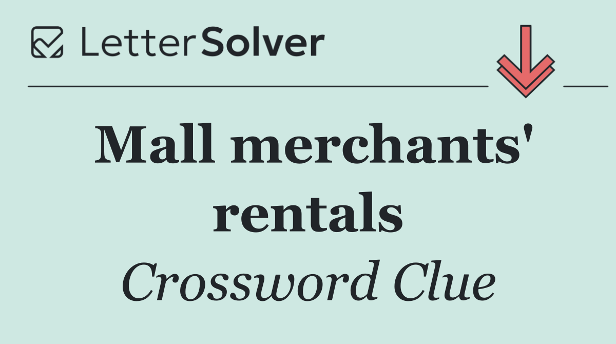 Mall merchants' rentals