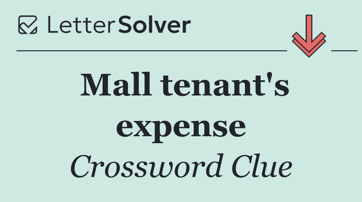 Mall tenant's expense