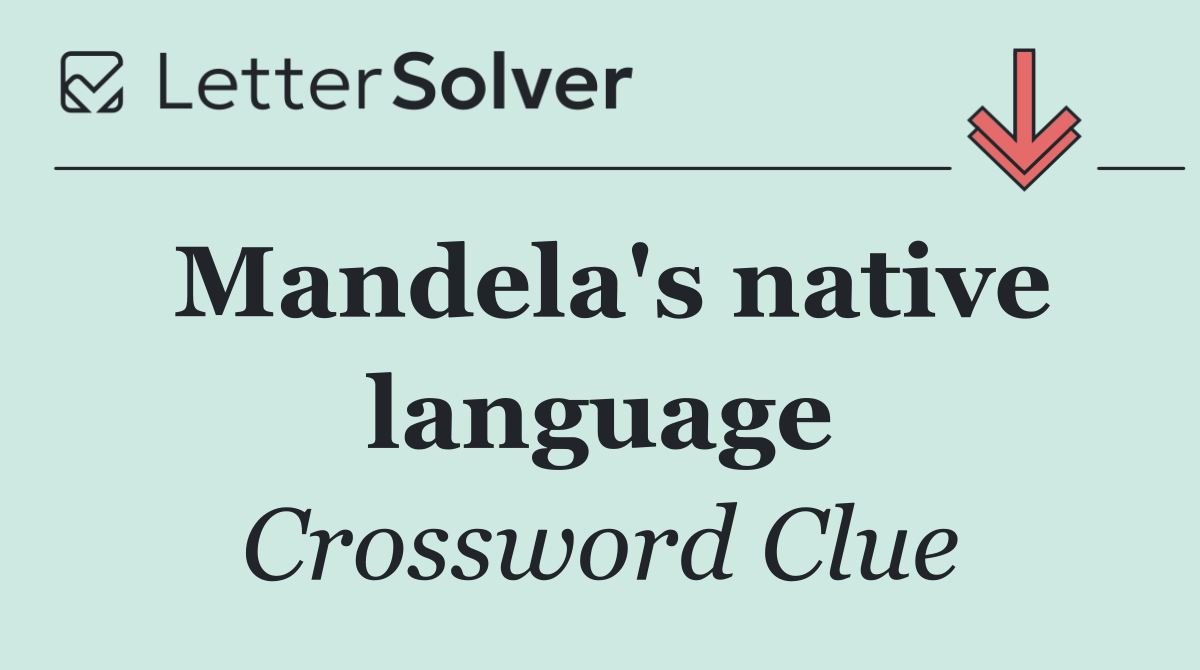 Mandela's native language