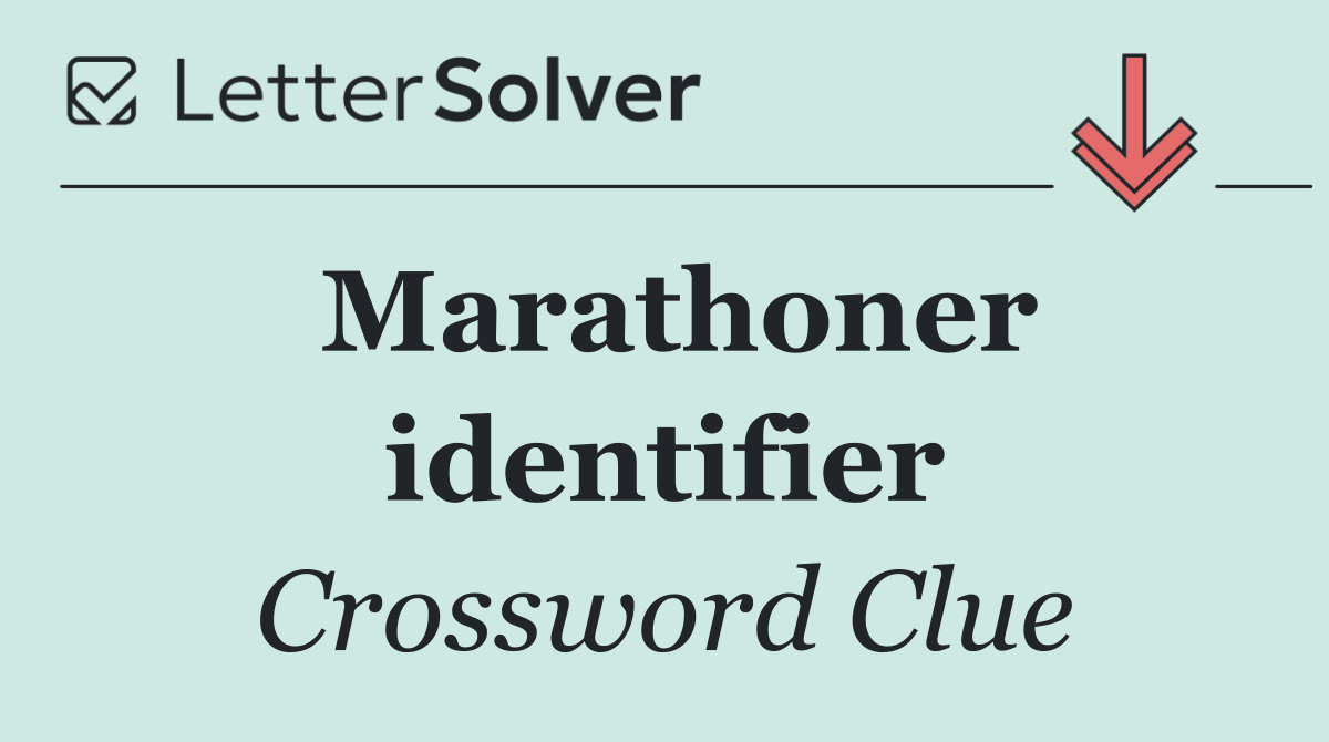 Marathoner identifier