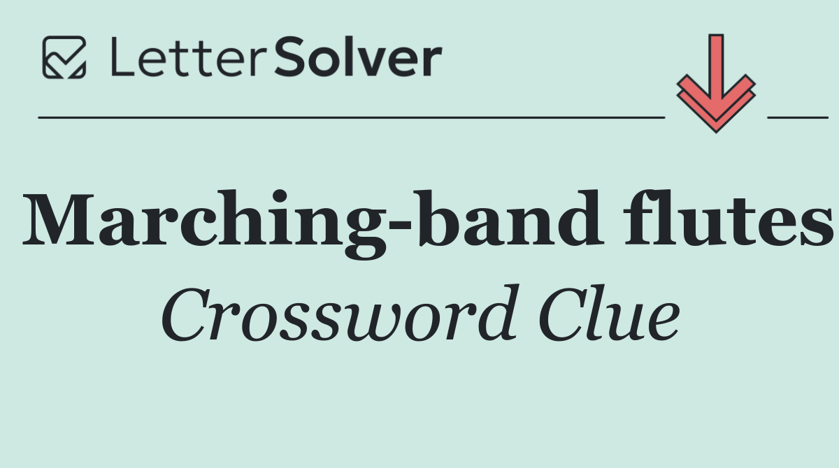 Marching band flutes