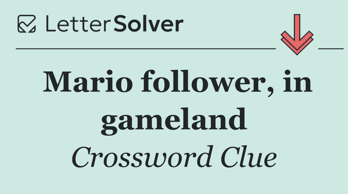 Mario follower, in gameland