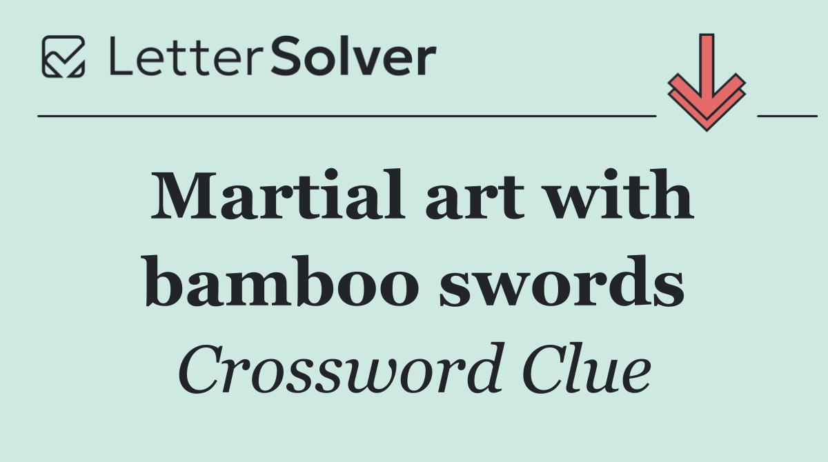 Martial art with bamboo swords