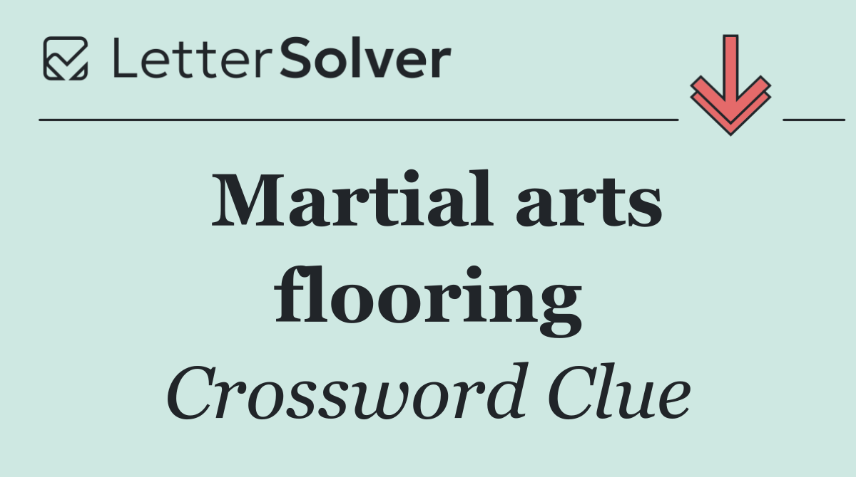 Martial arts flooring