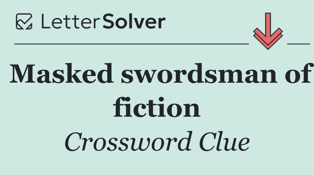 Masked swordsman of fiction