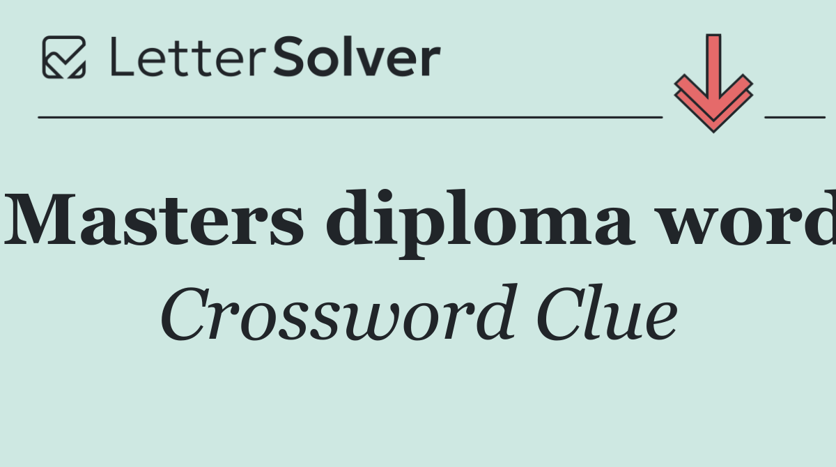 Masters diploma word