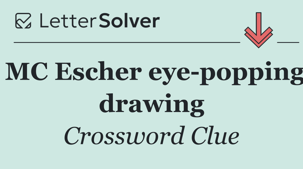 MC Escher eye popping drawing