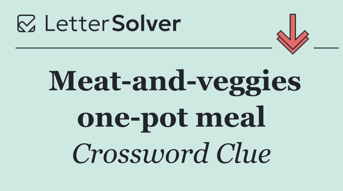 Meat and veggies one pot meal