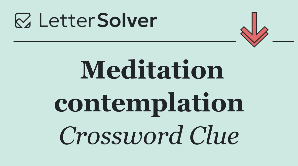 Meditation contemplation