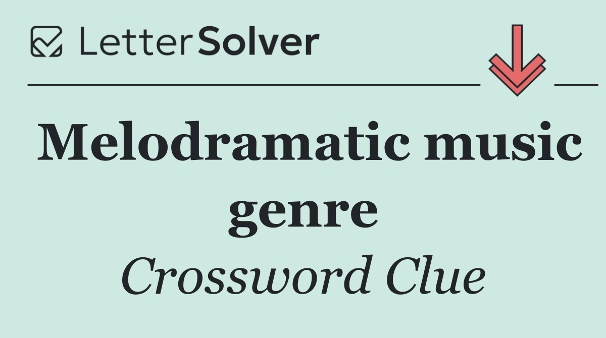 Melodramatic music genre