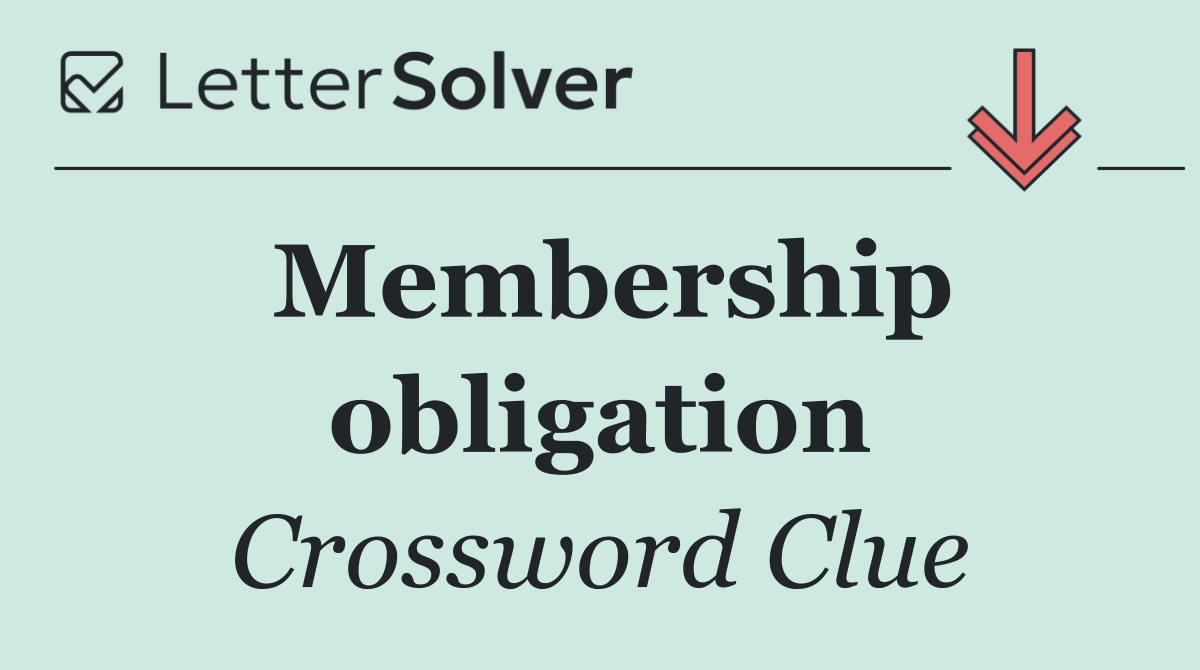Membership obligation