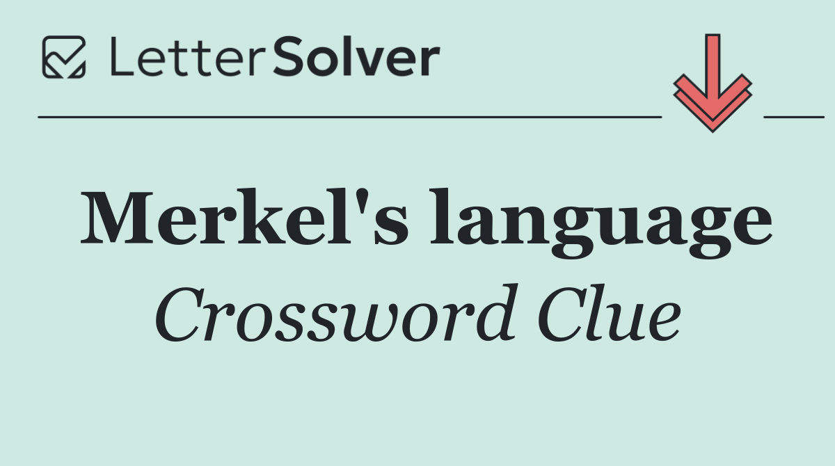 Merkel's language