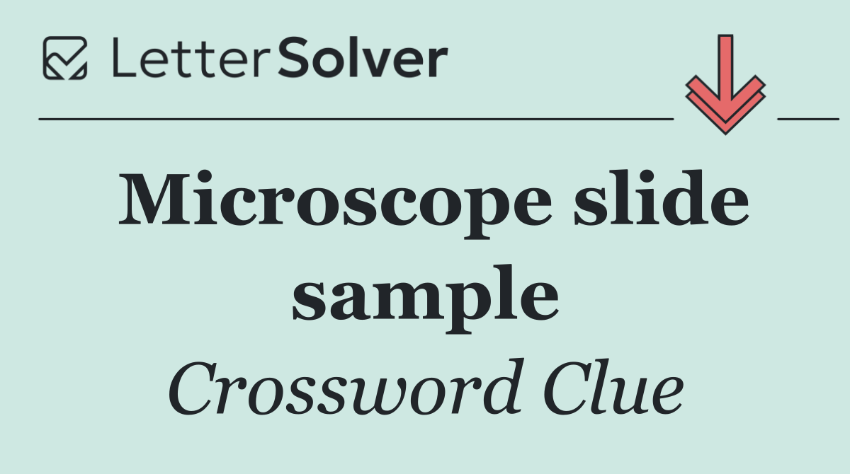 Microscope slide sample