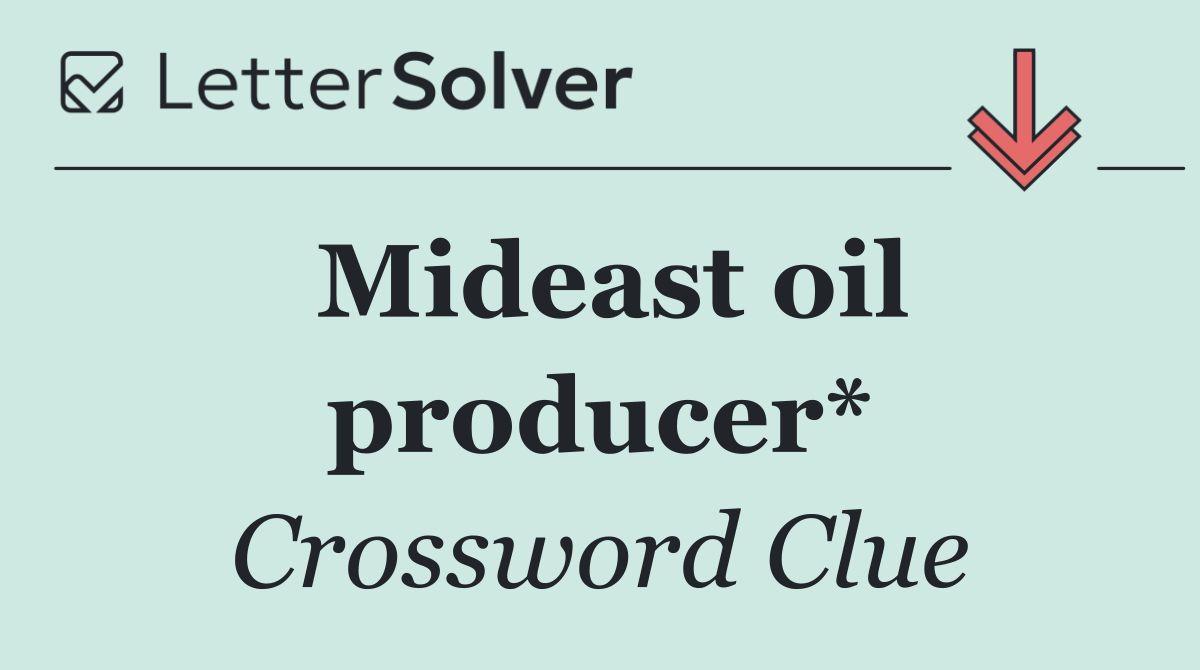 Mideast oil producer*