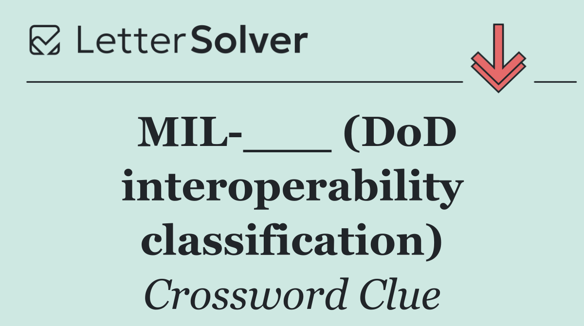 MIL ___ (DoD interoperability classification)