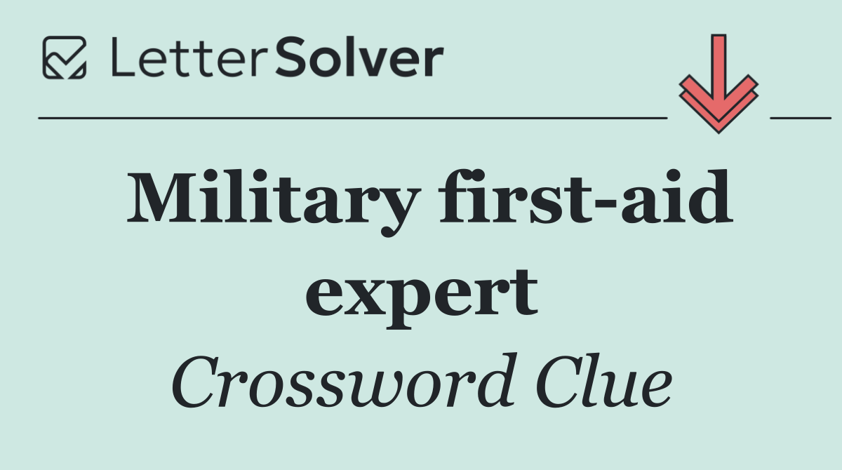 Military first aid expert