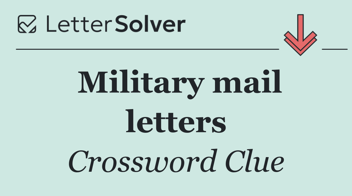 Military mail letters