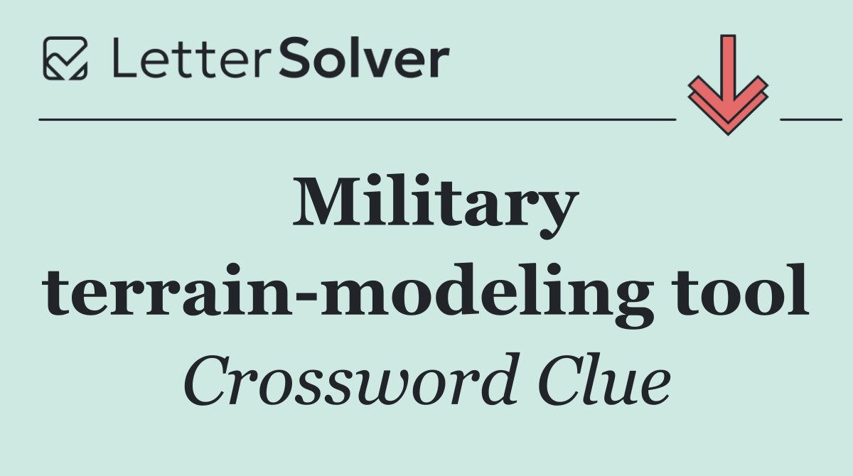 Military terrain modeling tool