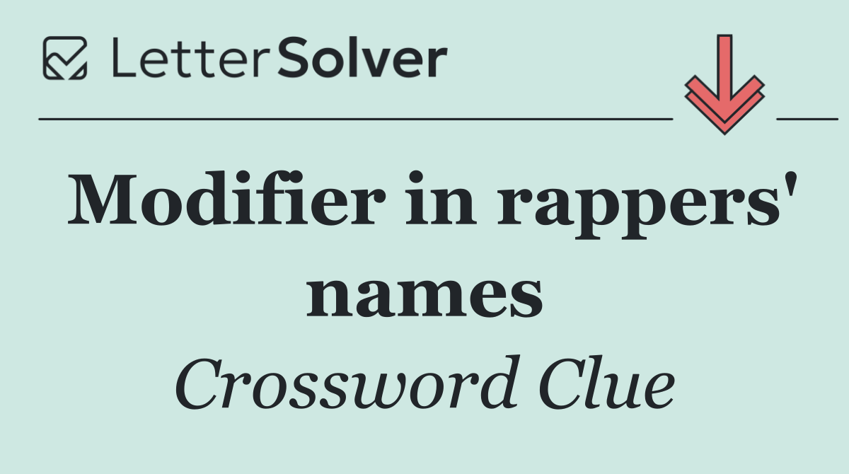 Modifier in rappers' names