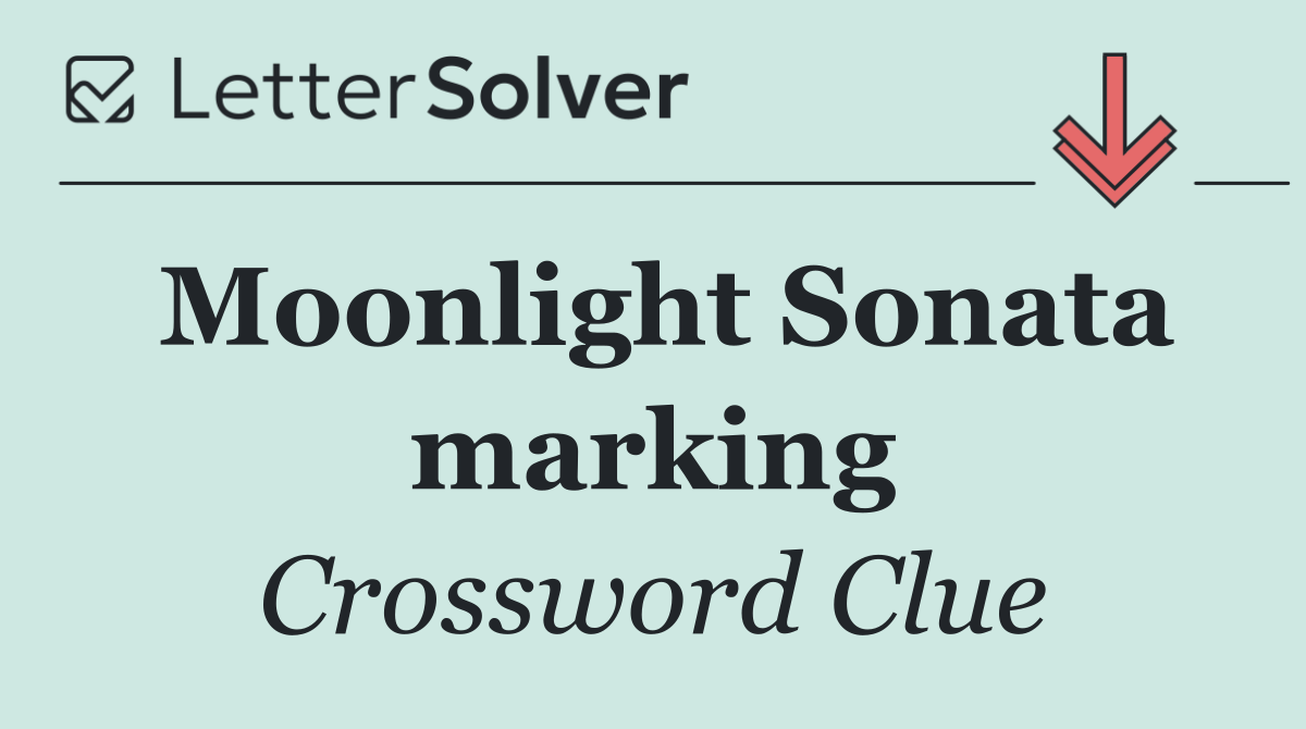 Moonlight Sonata marking
