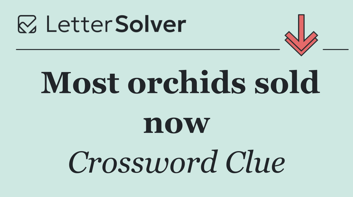 Most orchids sold now
