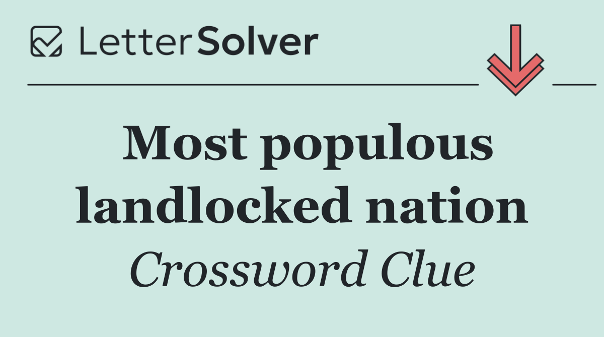 Most populous landlocked nation