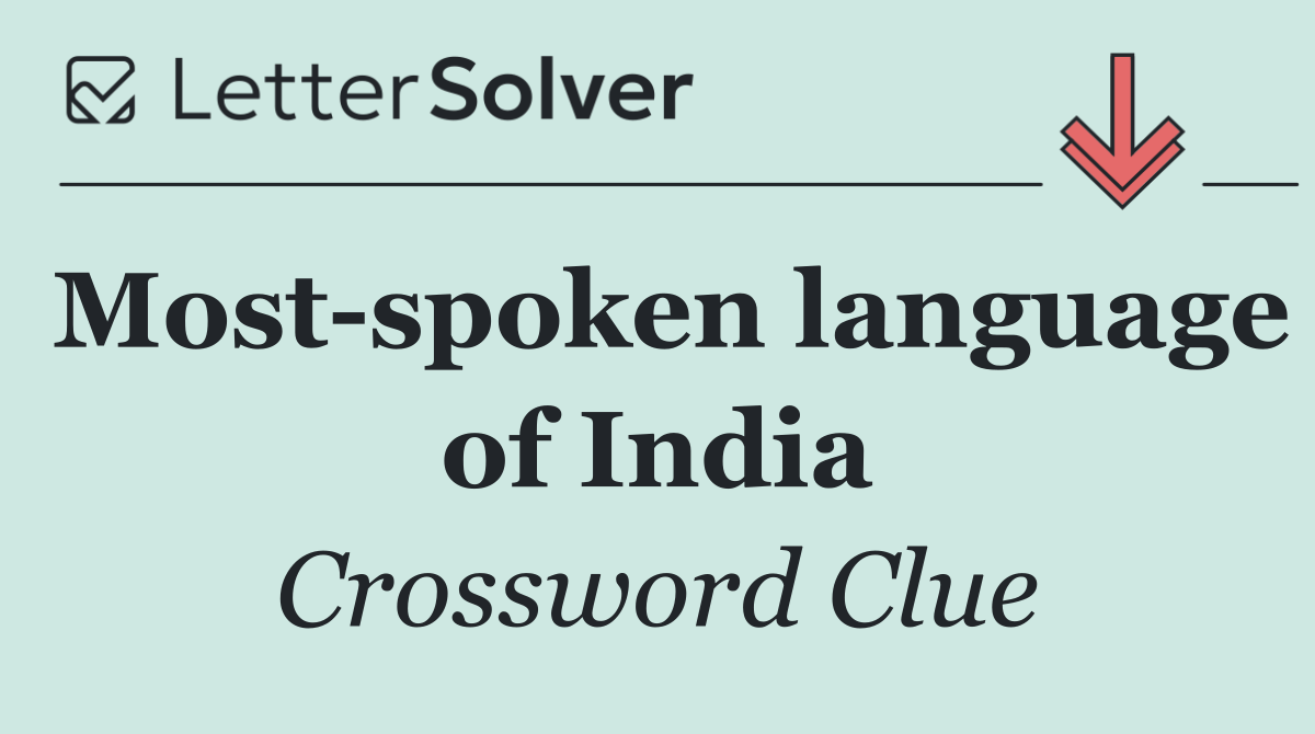 Most spoken language of India