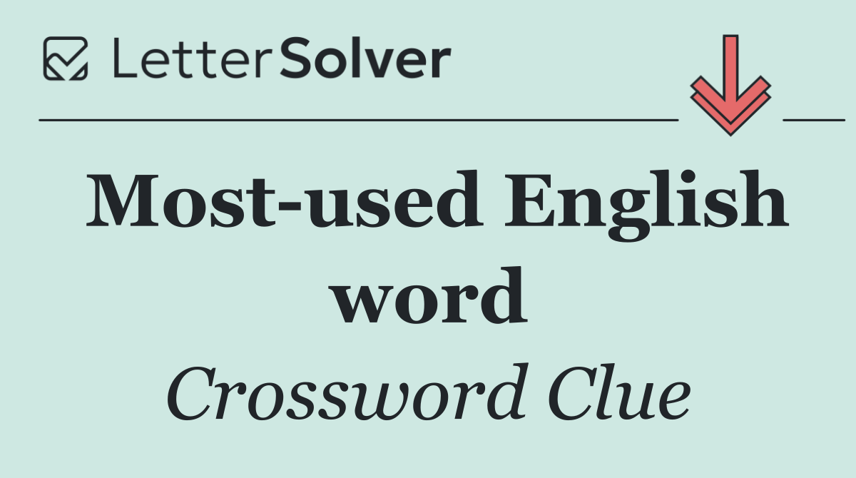Most used English word