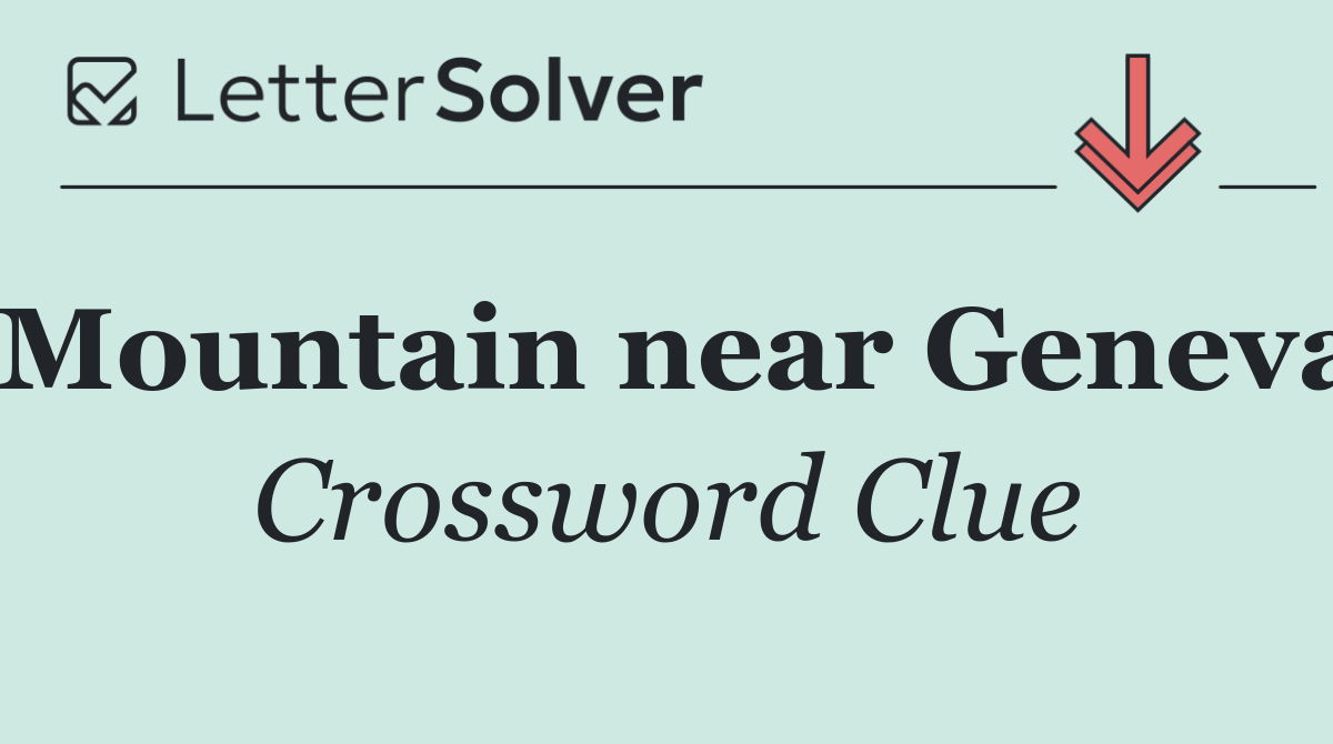 Mountain near Geneva