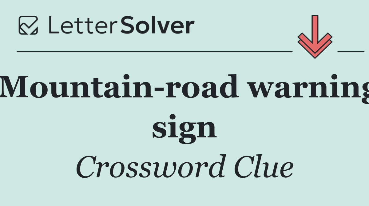 Mountain road warning sign