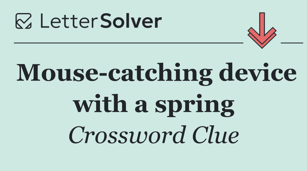 Mouse catching device with a spring