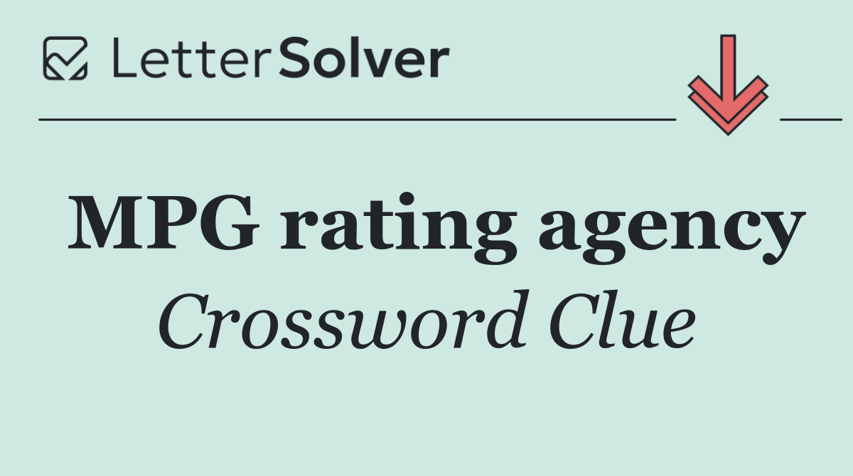 MPG rating agency