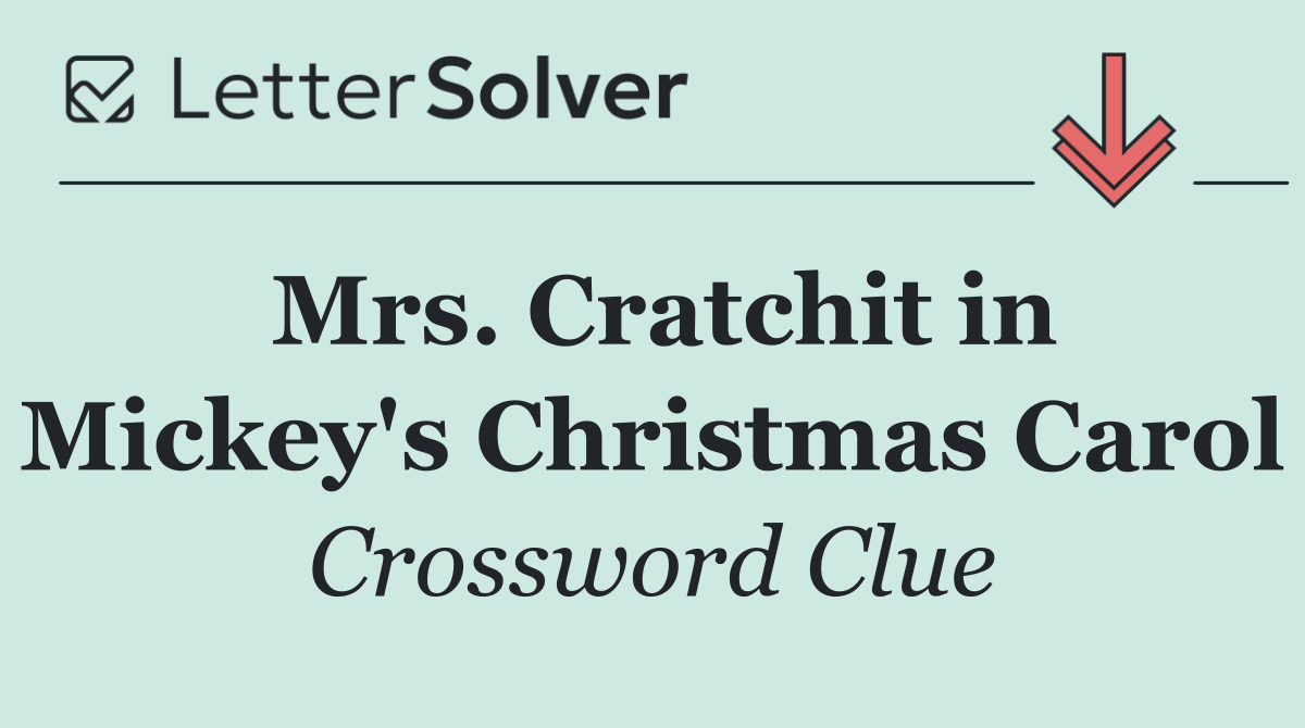 Mrs. Cratchit in Mickey's Christmas Carol
