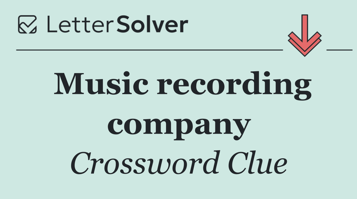 Music recording company