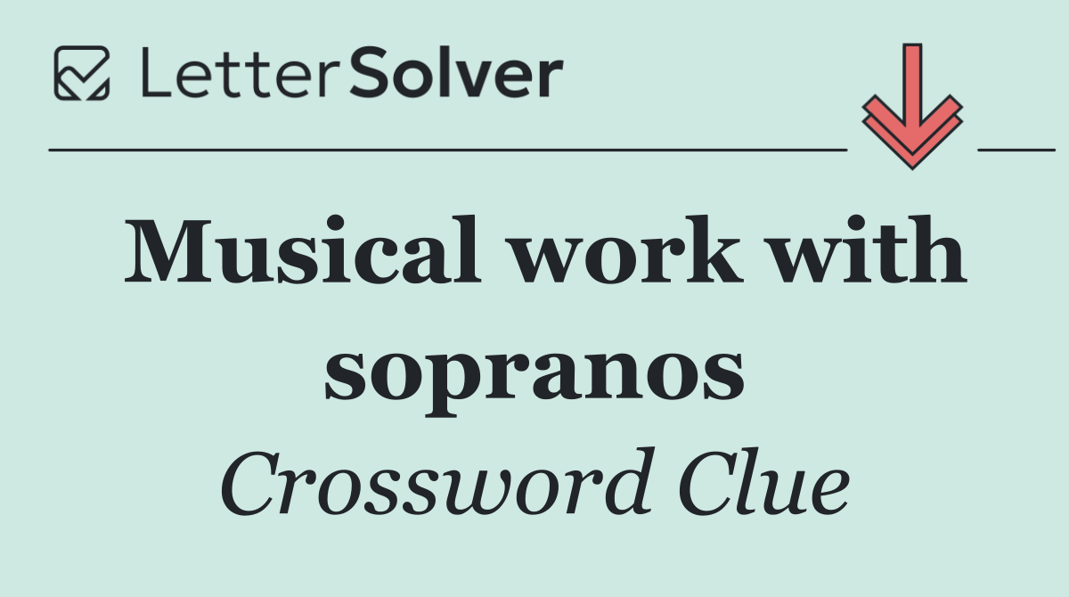 Musical work with sopranos