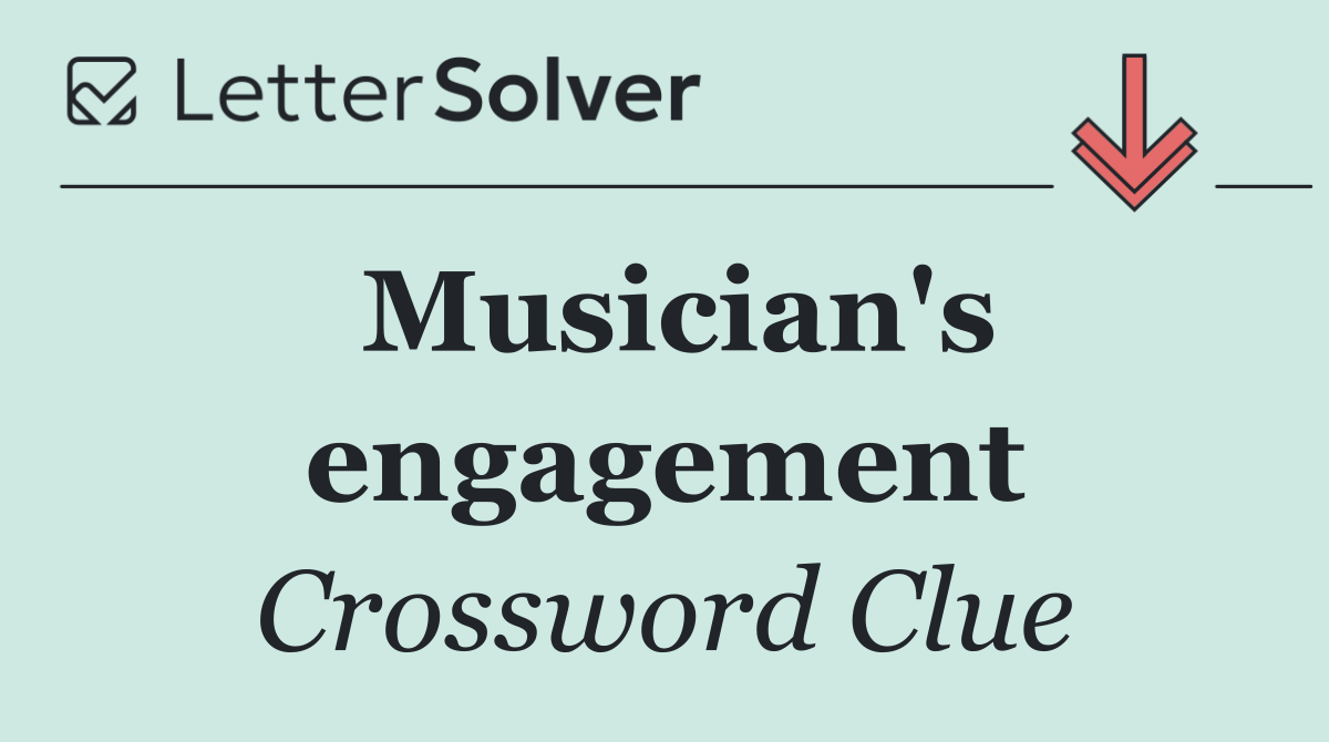Musician's engagement