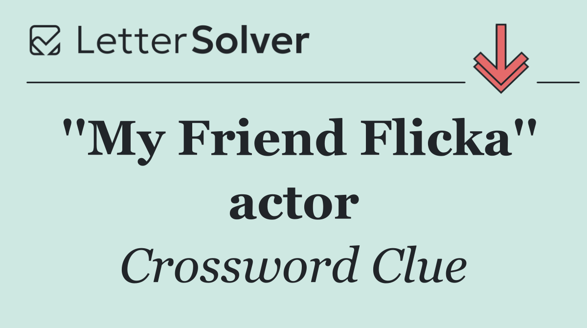 ''My Friend Flicka'' actor