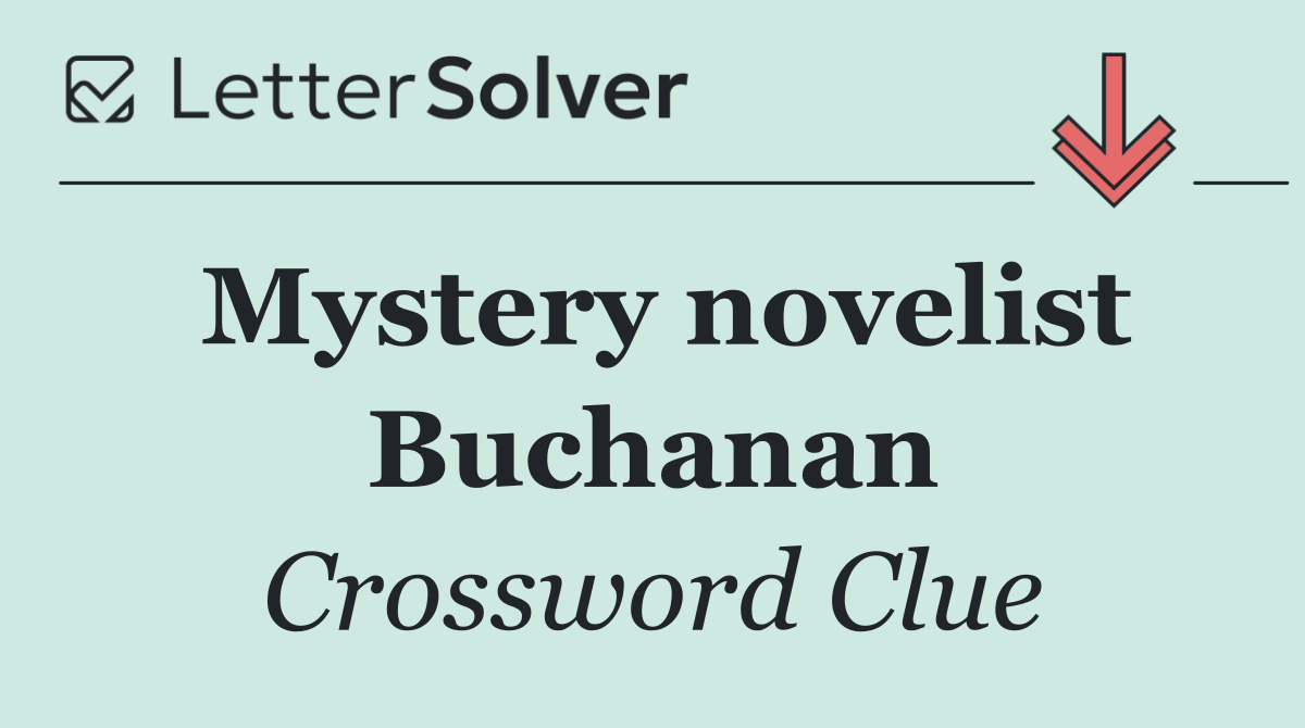Mystery novelist Buchanan