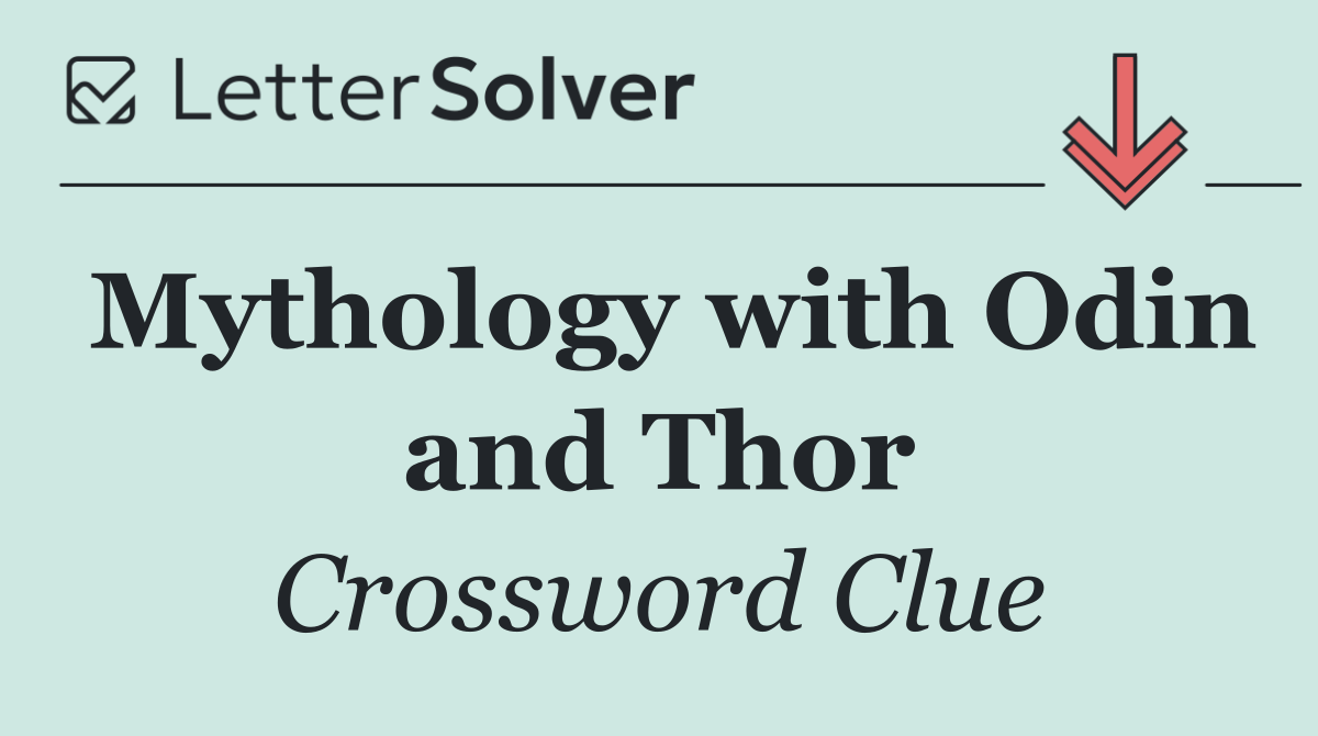 Mythology with Odin and Thor