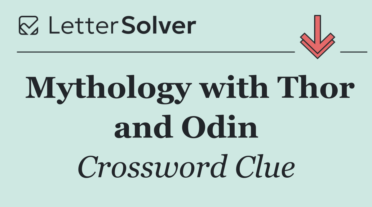 Mythology with Thor and Odin