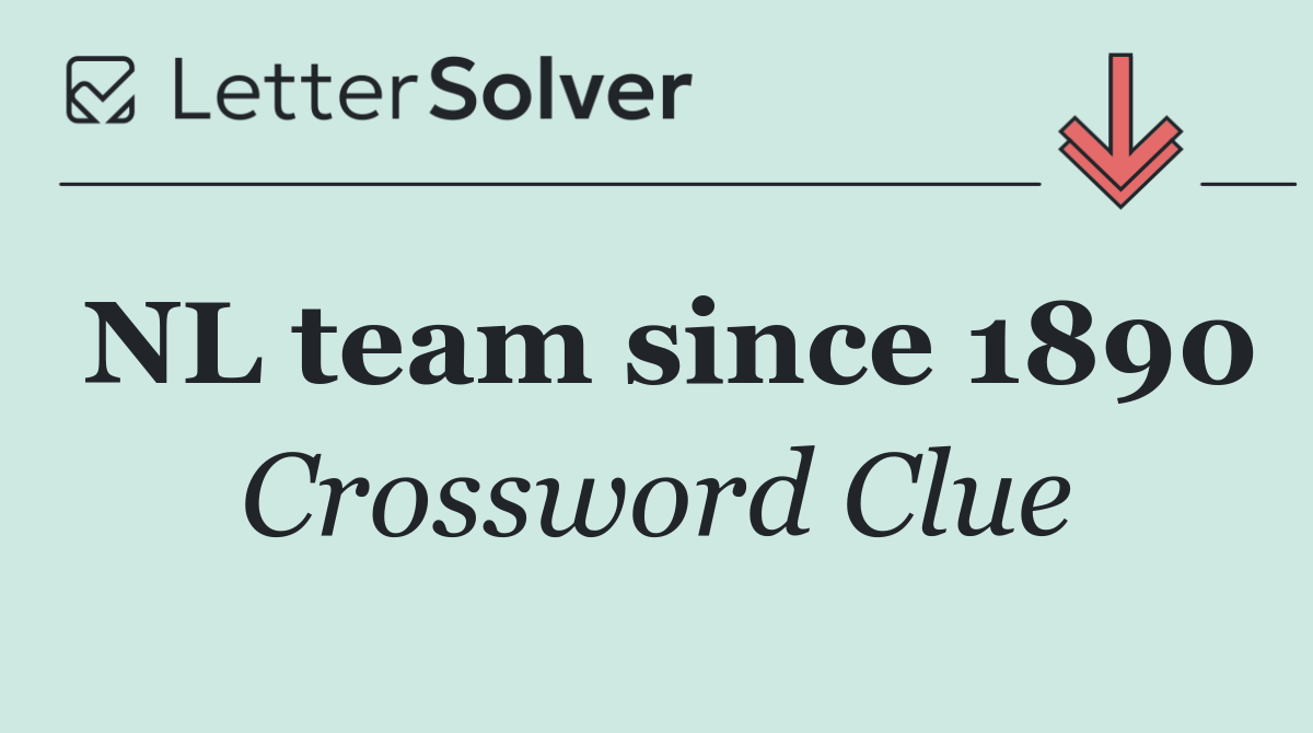 NL team since 1890