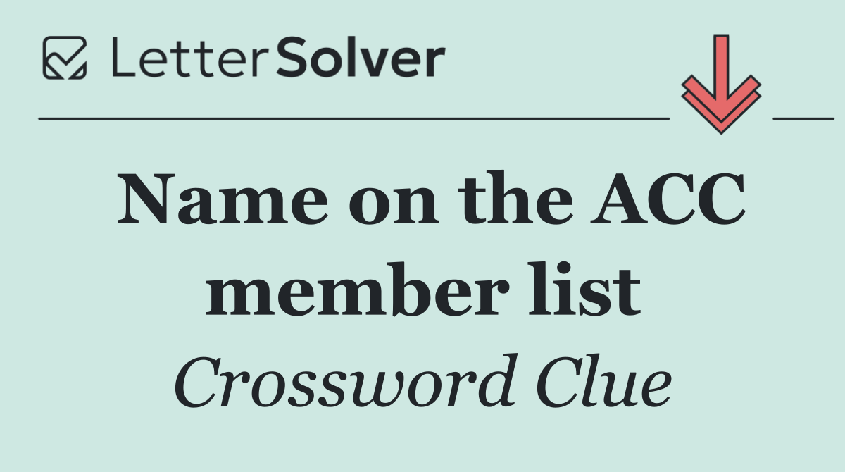 Name on the ACC member list