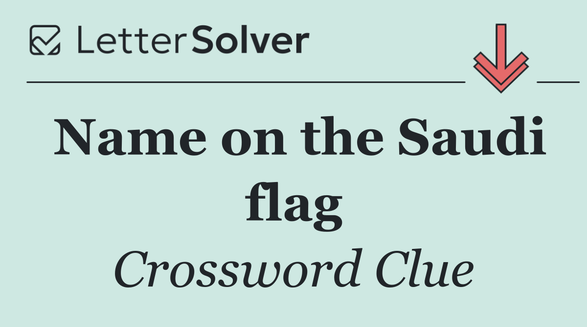 Name on the Saudi flag