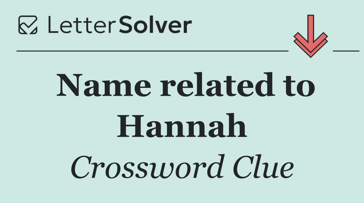 Name related to Hannah