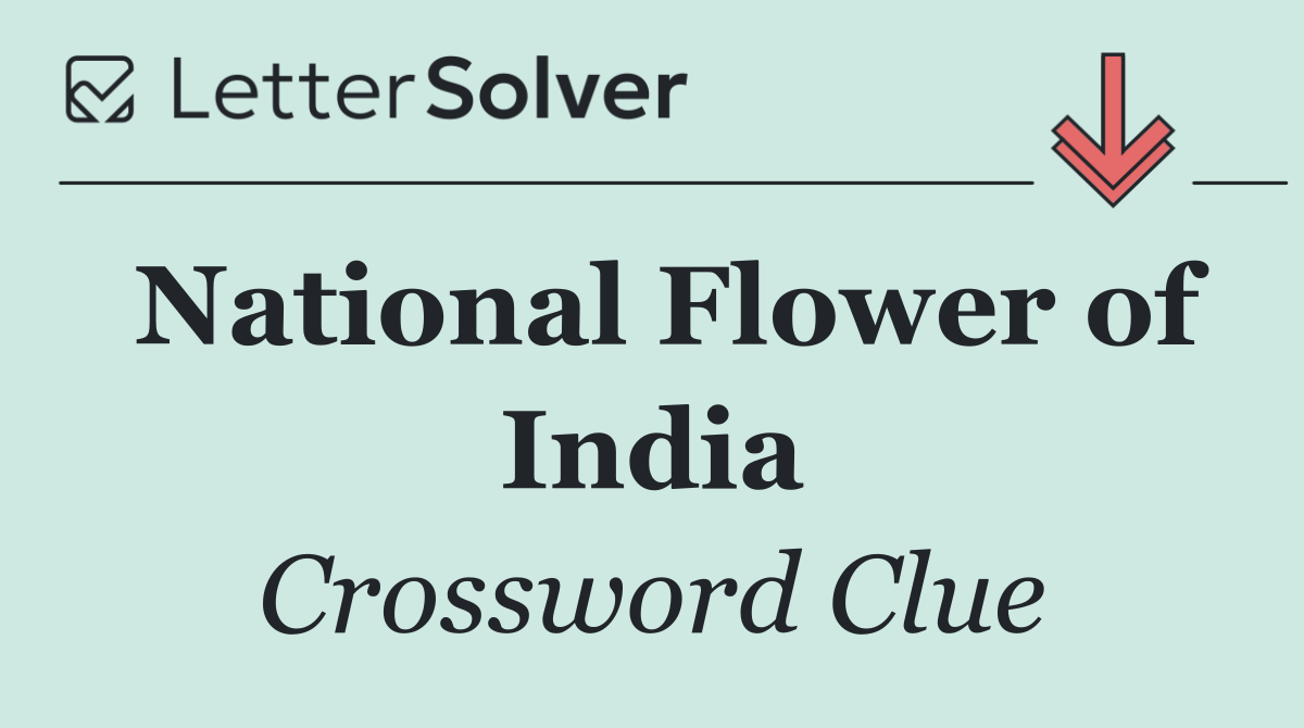 National Flower of India